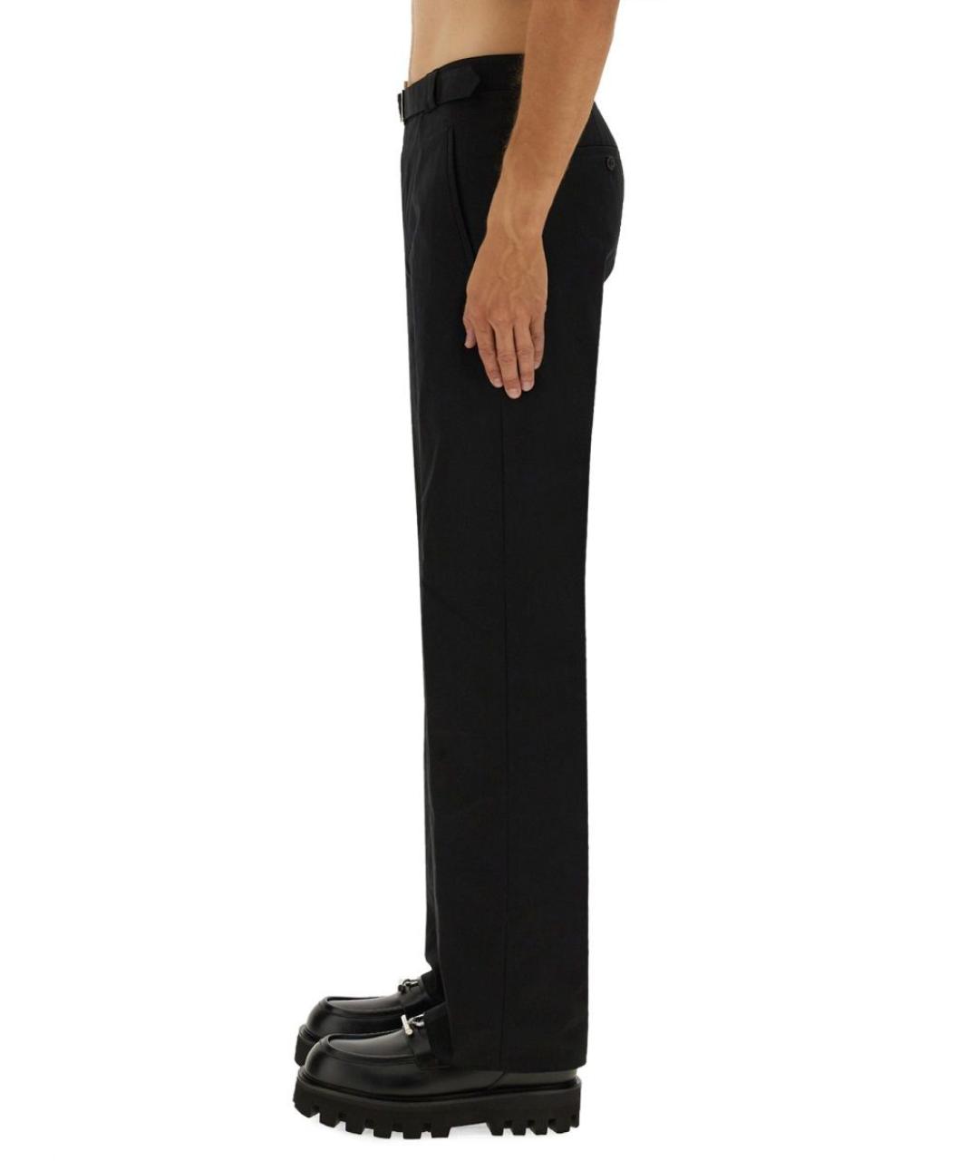 ALEXANDER MCQUEEN Черные хлопковые классические брюки, фото 4