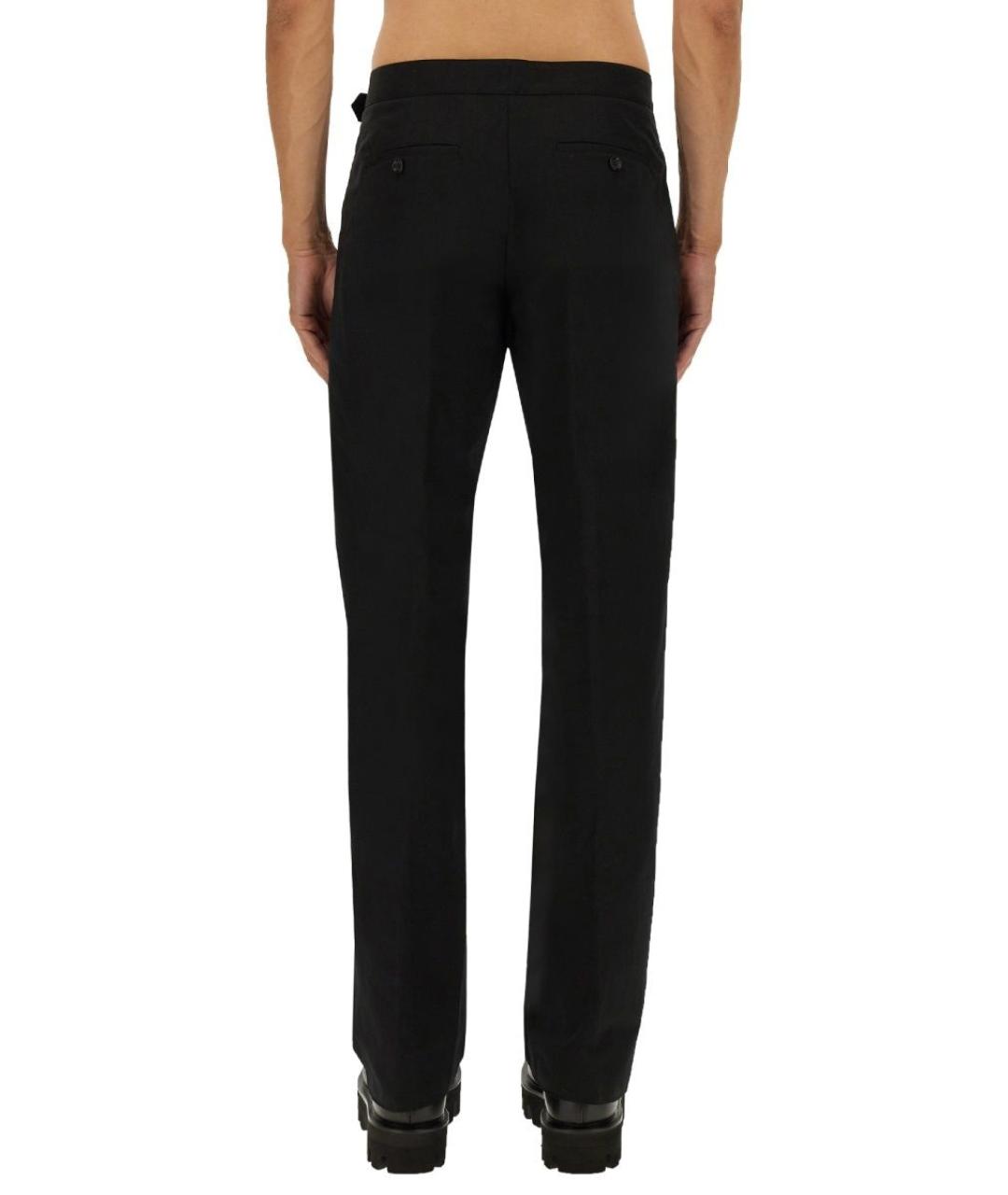 ALEXANDER MCQUEEN Черные хлопковые классические брюки, фото 2