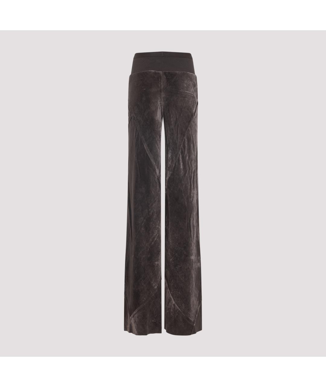 RICK OWENS Коричневые прямые брюки, фото 2