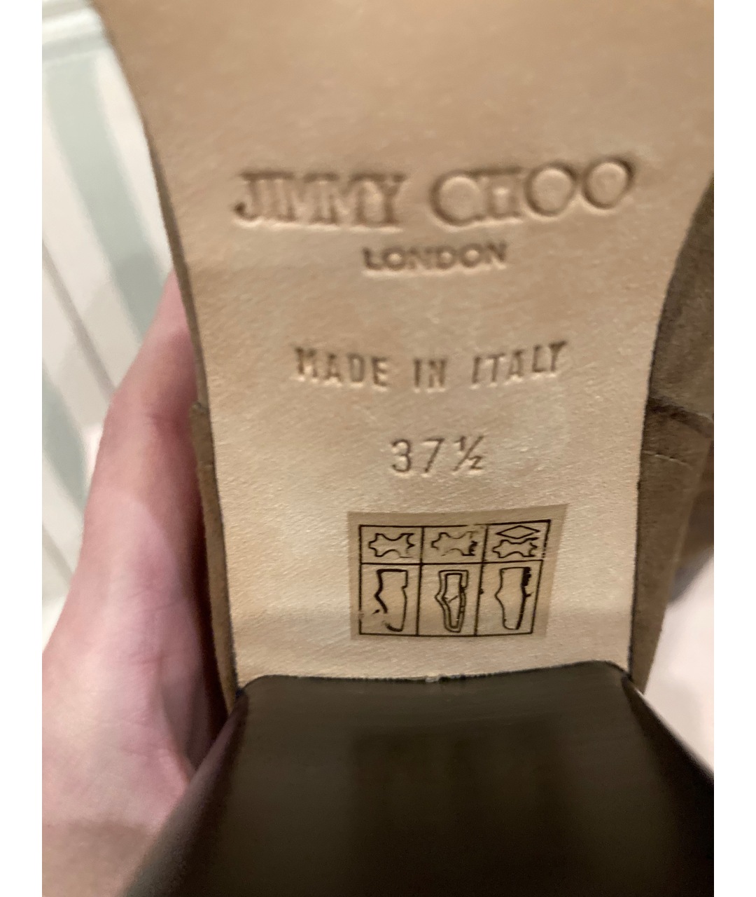 JIMMY CHOO Бежевые замшевые сапоги, фото 5