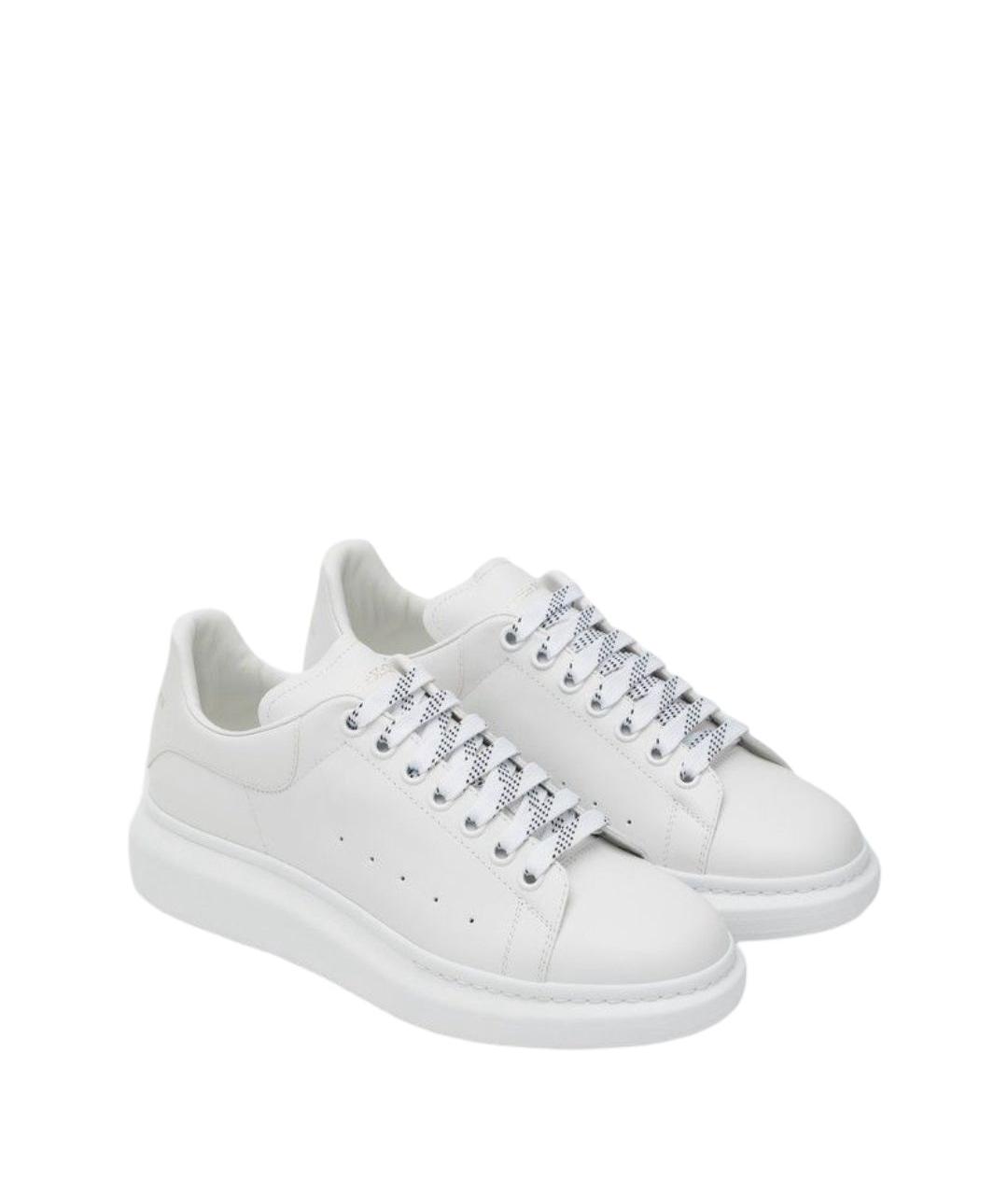 ALEXANDER MCQUEEN Белые кожаные низкие кроссовки / кеды, фото 2