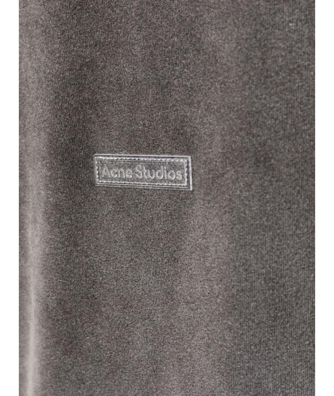 ACNE STUDIOS Серая хлопковая футболка, фото 2