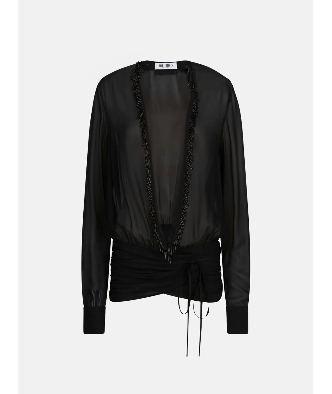 THE ATTICO Черная полиэстеровая блузы, фото 6