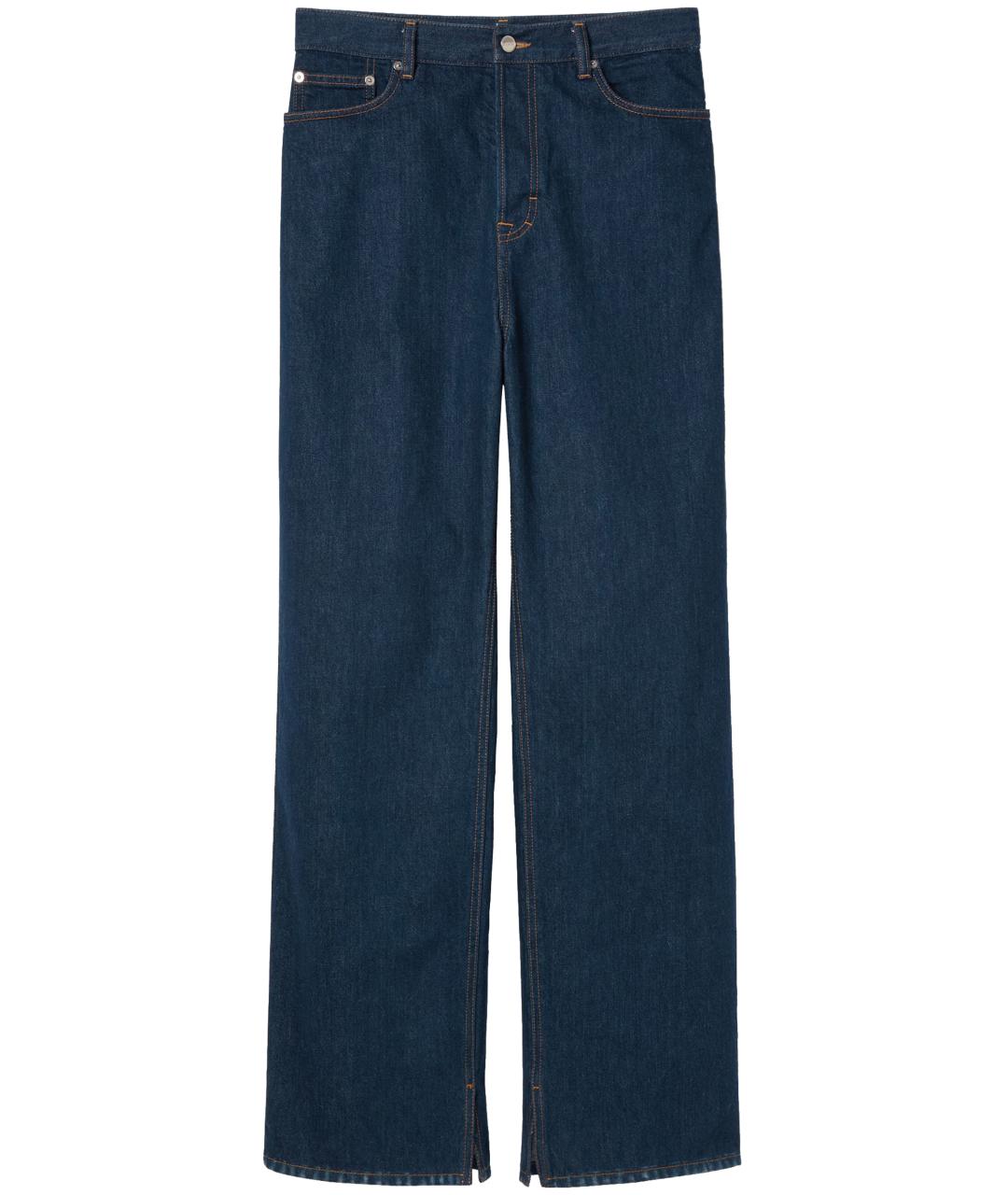 GUCCI Синие хлопковые прямые джинсы, фото 1