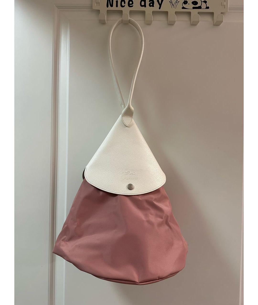 LONGCHAMP Розовая тканевая сумка тоут, фото 2