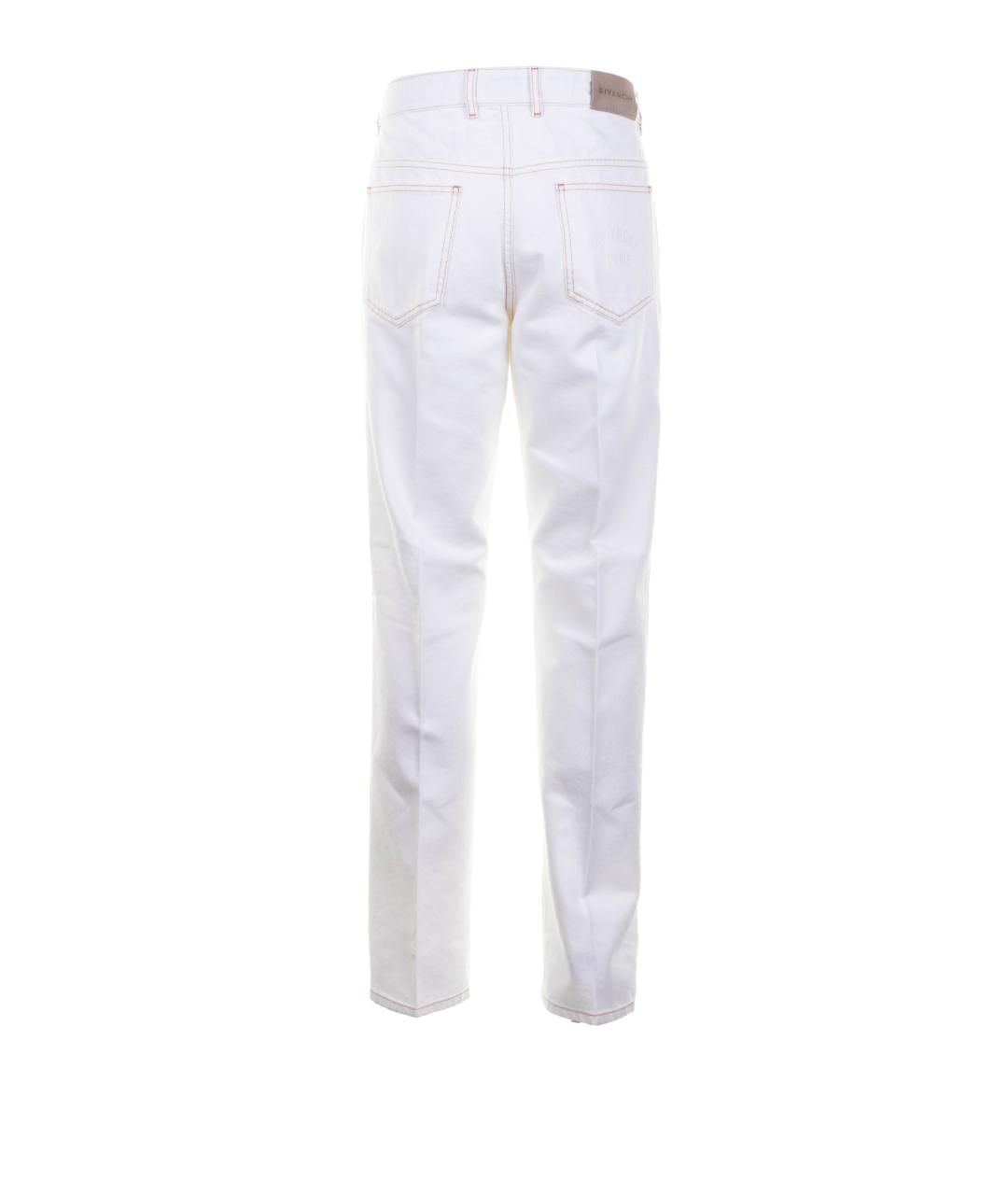 GIVENCHY Белые хлопковые повседневные брюки, фото 2