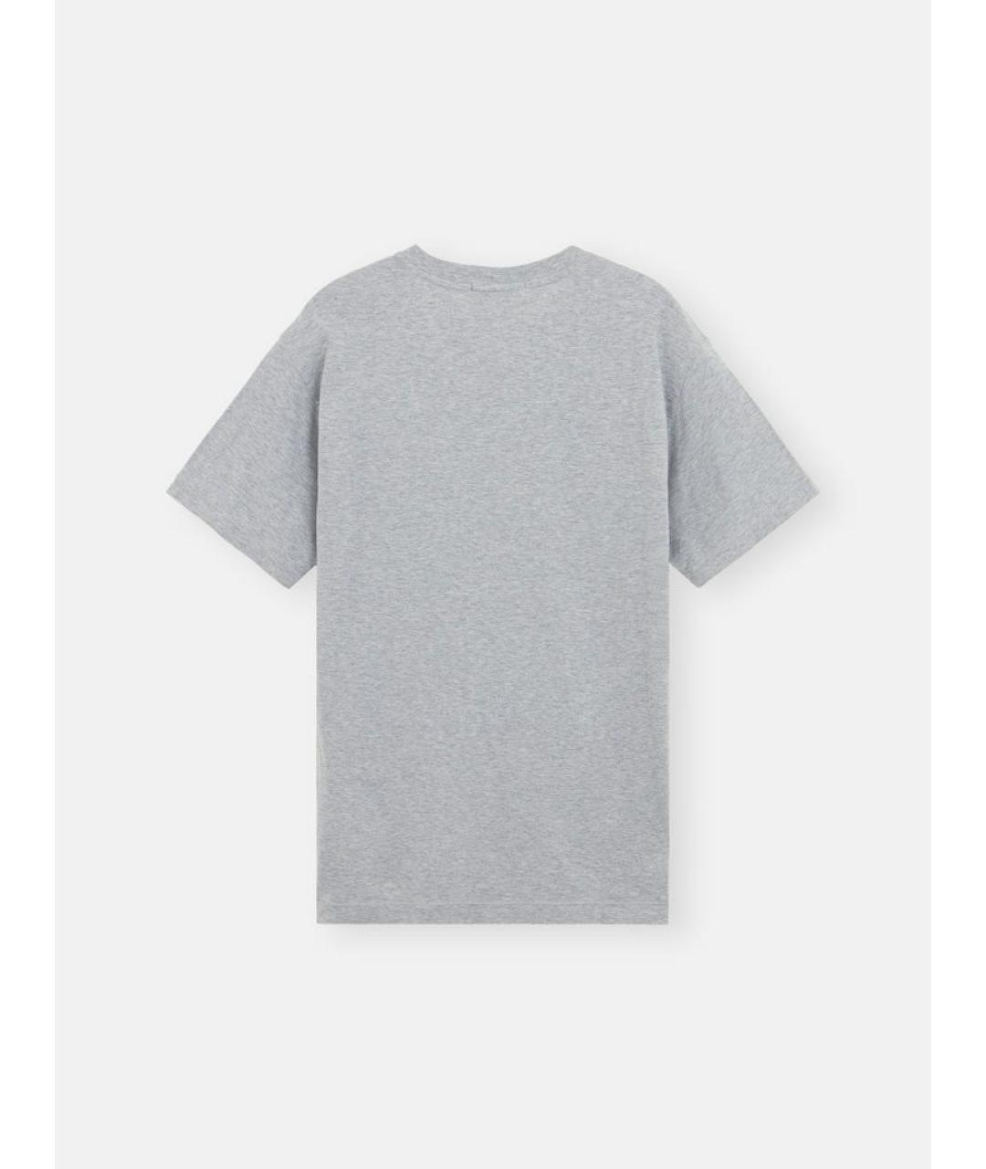 STONE ISLAND Серая хлопковая футболка, фото 5