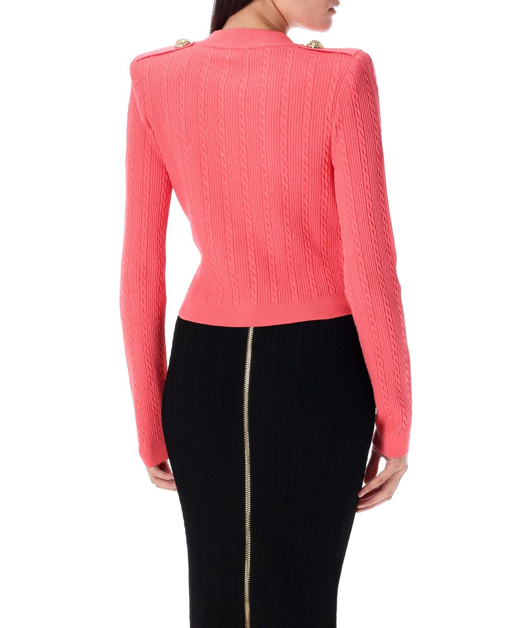 BALMAIN Оранжевый вискозный кардиган, фото 3