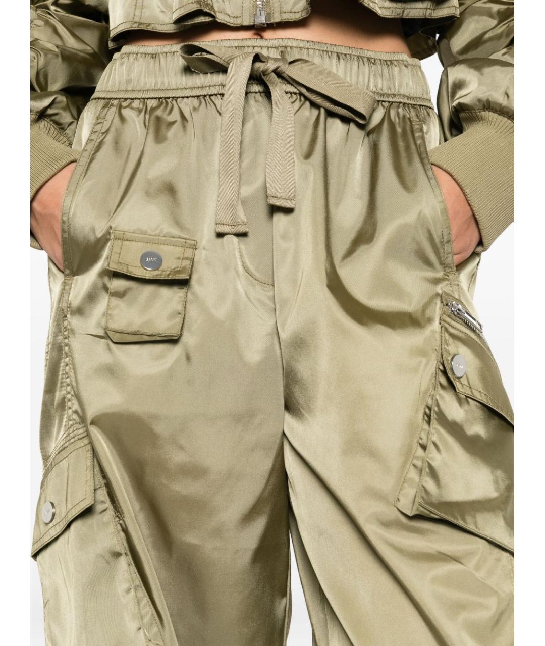 GANNI Зеленые прямые брюки, фото 4