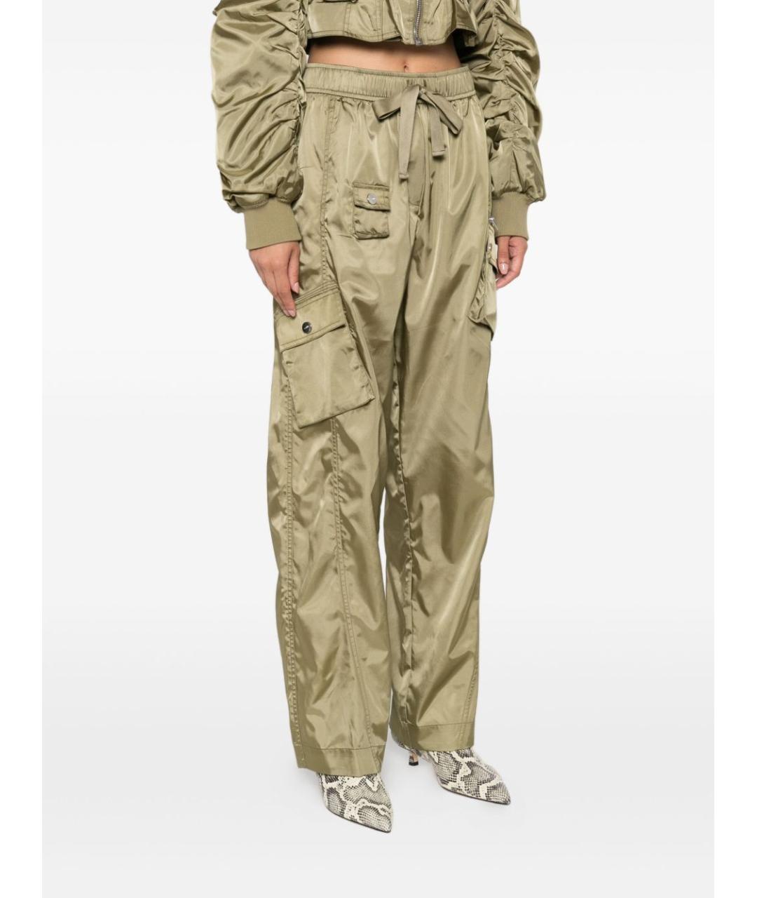 GANNI Зеленые прямые брюки, фото 2