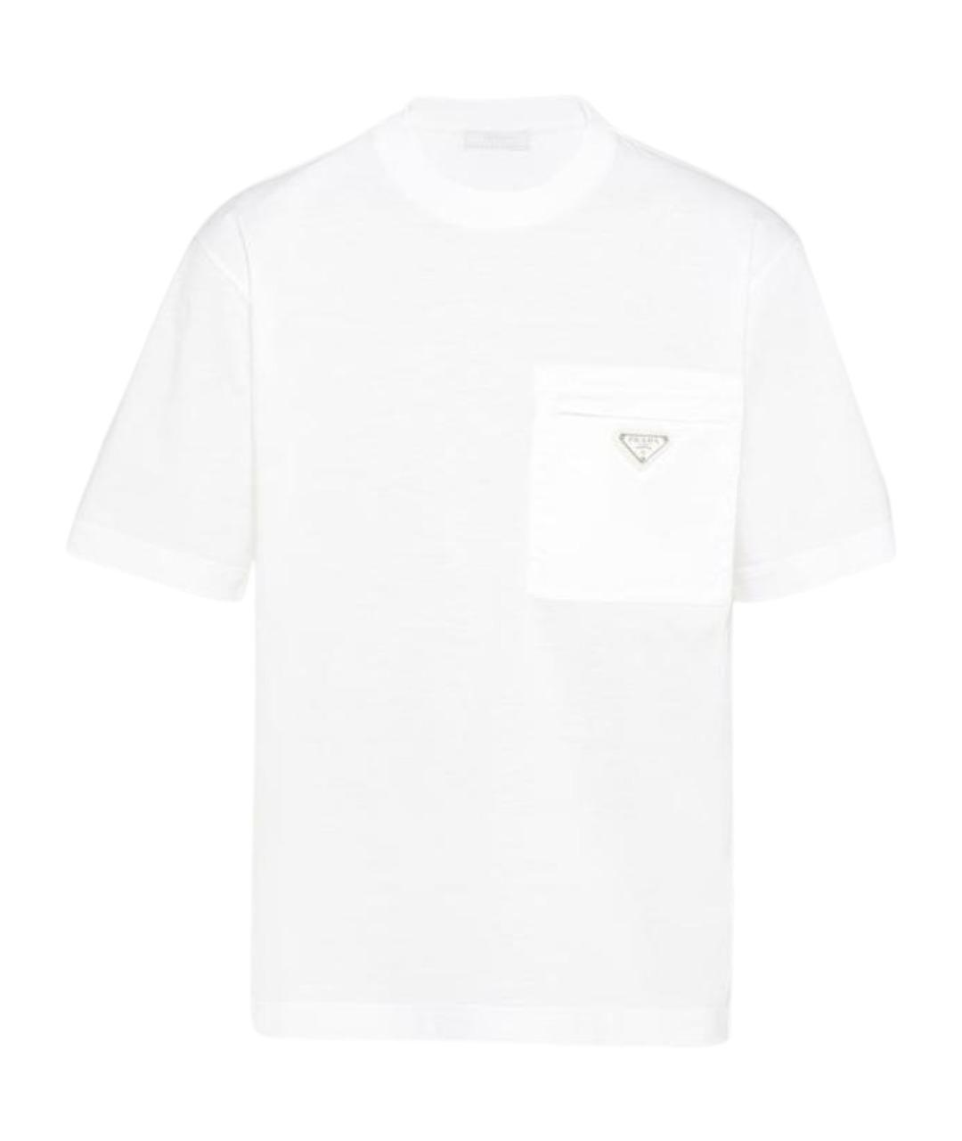 PRADA Белая хлопковая футболка, фото 1