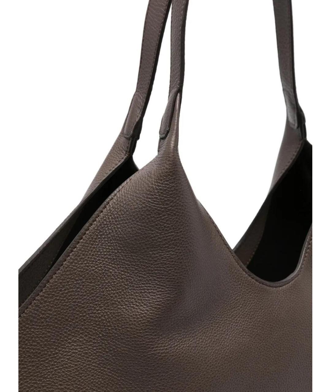 AESTHER EKME Коричневая синтетическая сумка через плечо, фото 4