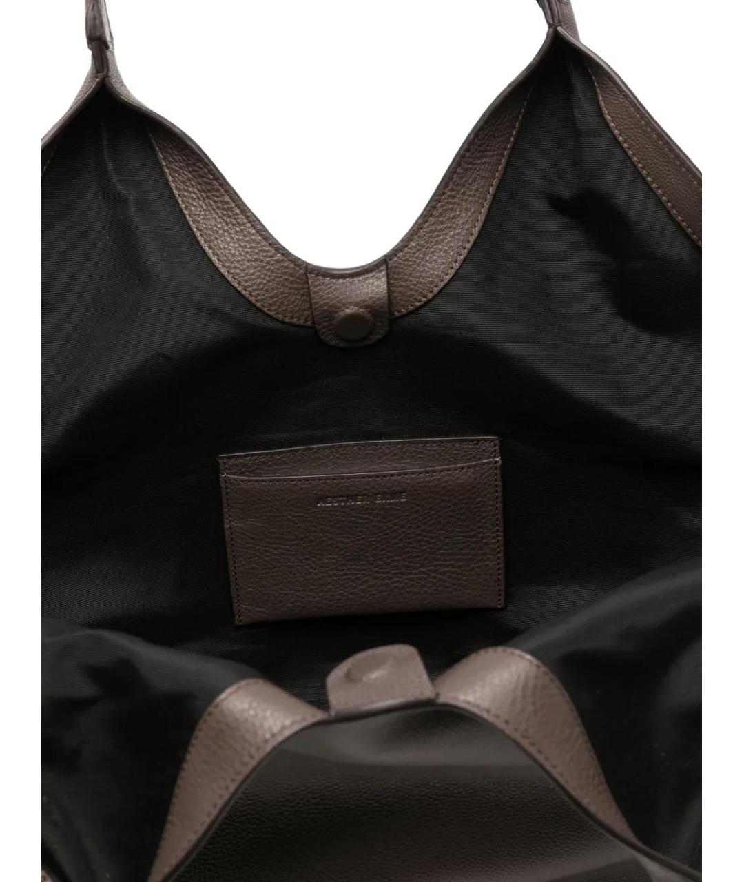 AESTHER EKME Коричневая синтетическая сумка через плечо, фото 5