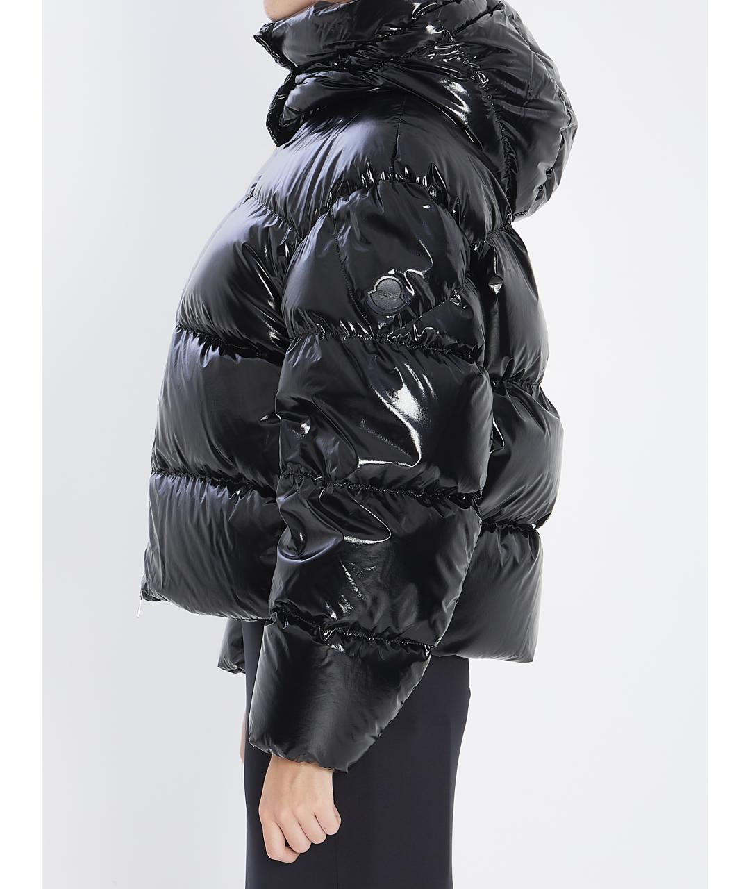 MONCLER Черный полиамидовый пуховик, фото 4