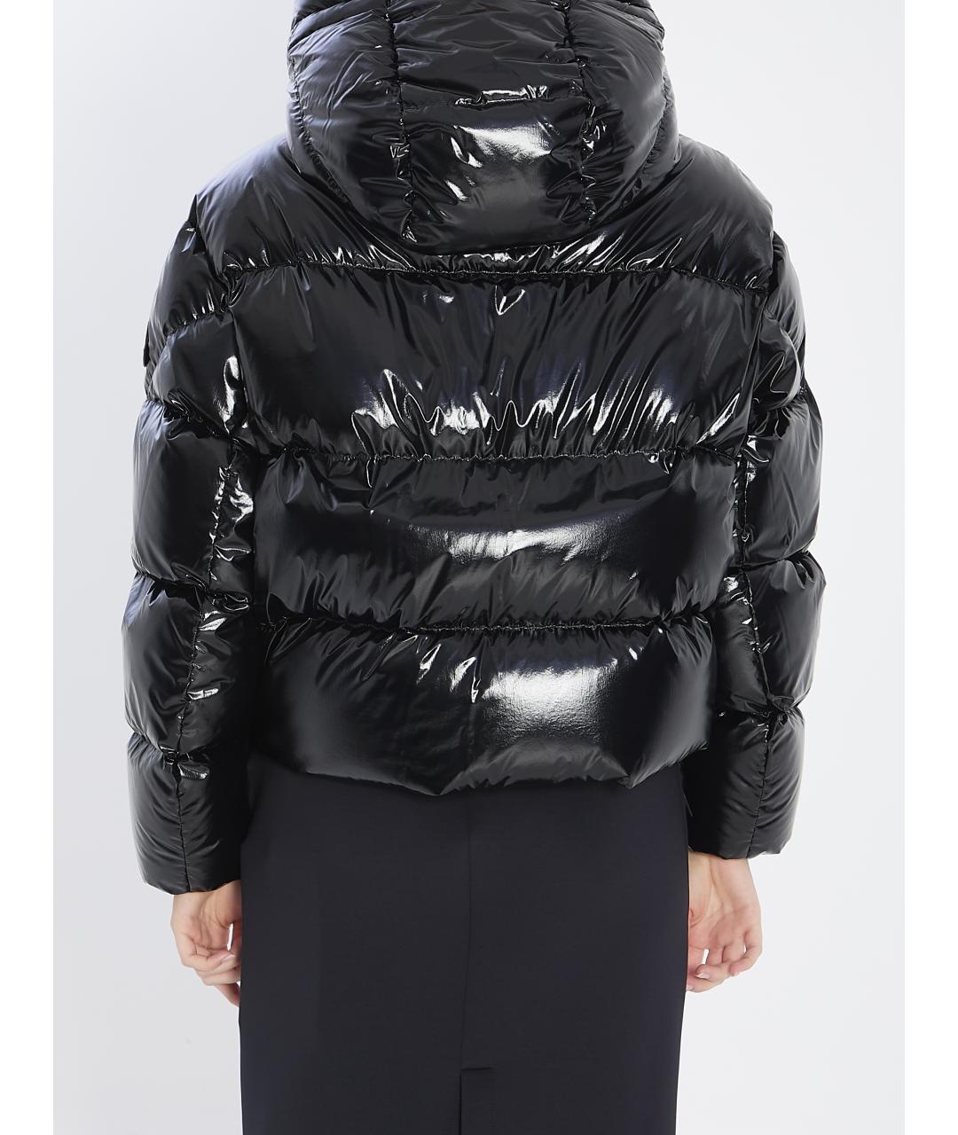 MONCLER Черный полиамидовый пуховик, фото 5