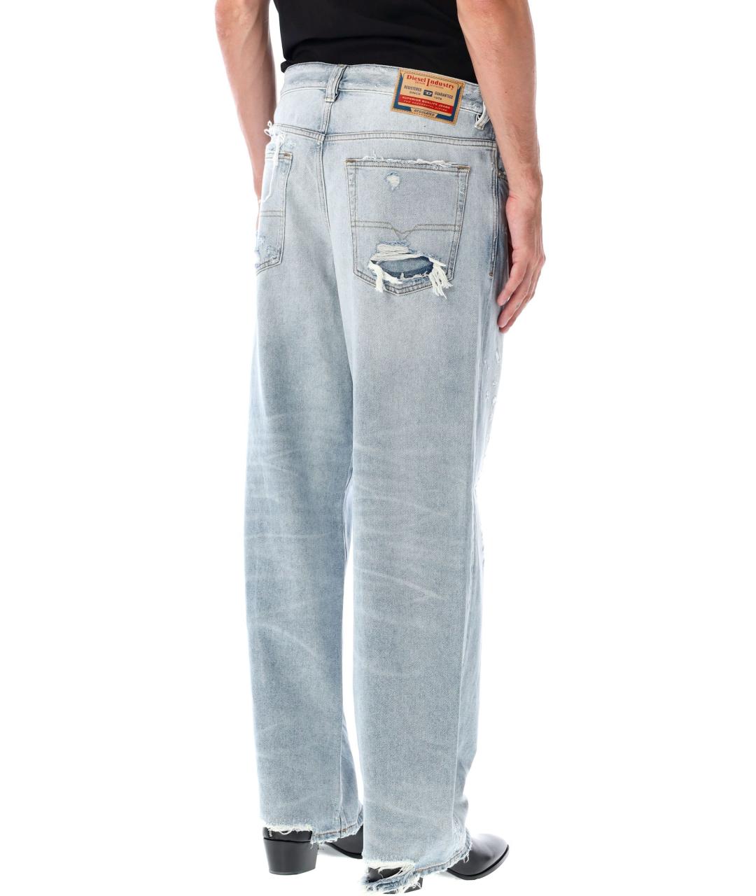 DIESEL Голубые прямые джинсы, фото 3