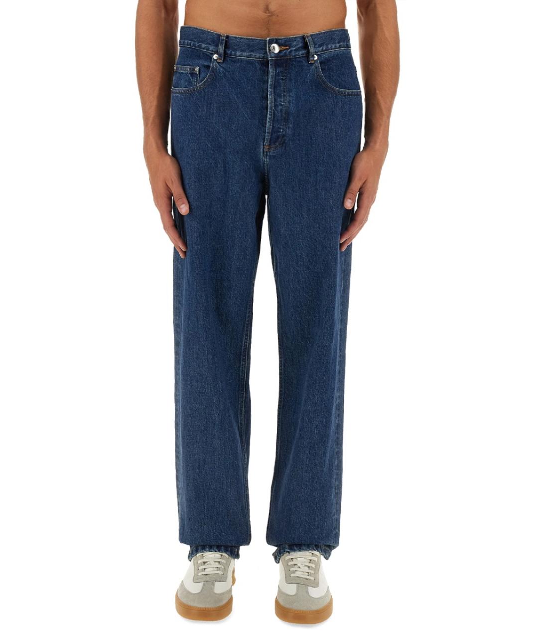 A.P.C. Синие хлопковые прямые джинсы, фото 5