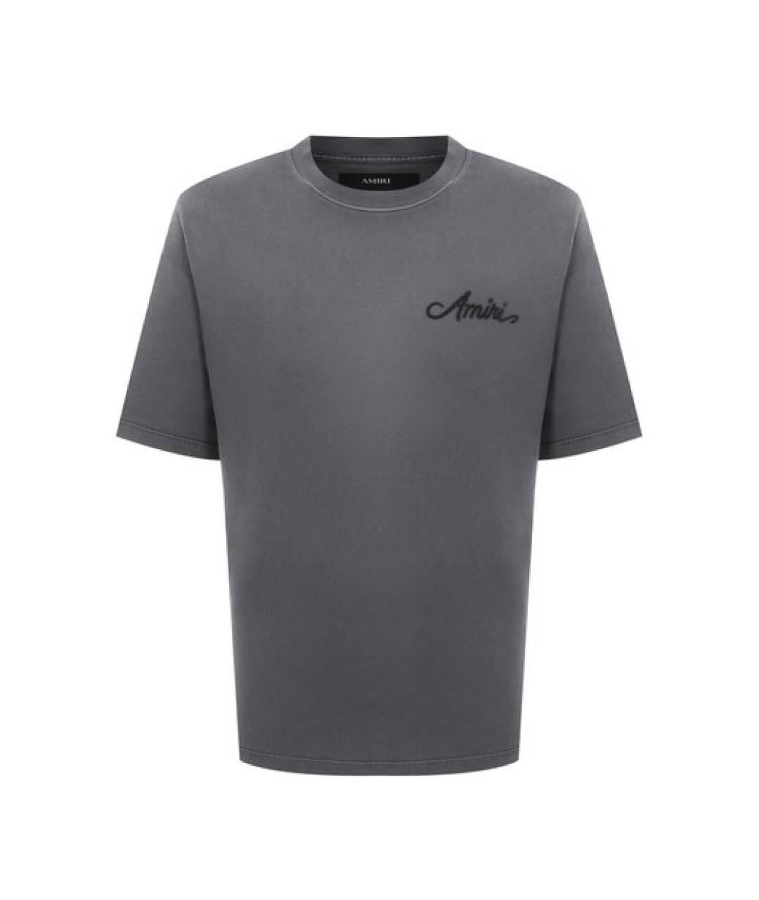 AMIRI Черная хлопковая футболка, фото 1