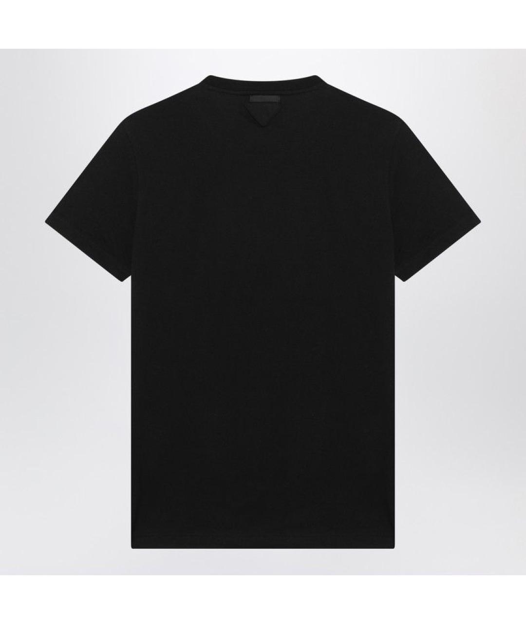 PRADA Черная хлопковая футболка, фото 2