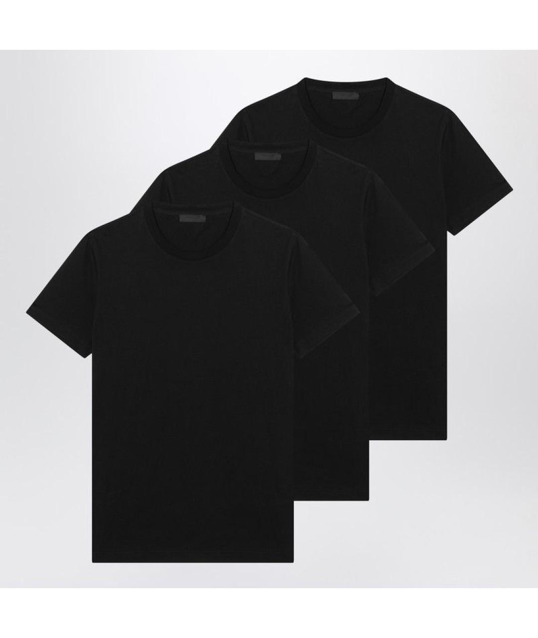 PRADA Черная хлопковая футболка, фото 3