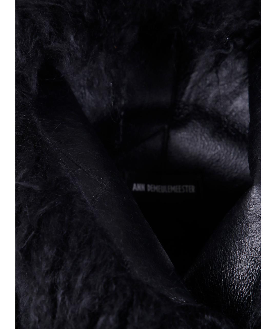 ANN DEMEULEMEESTER Черный меховой жилет, фото 3