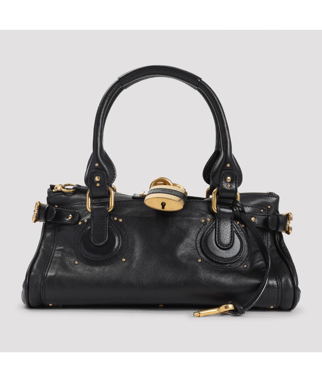 CHLOE Черная кожаная сумка тоут, фото 2