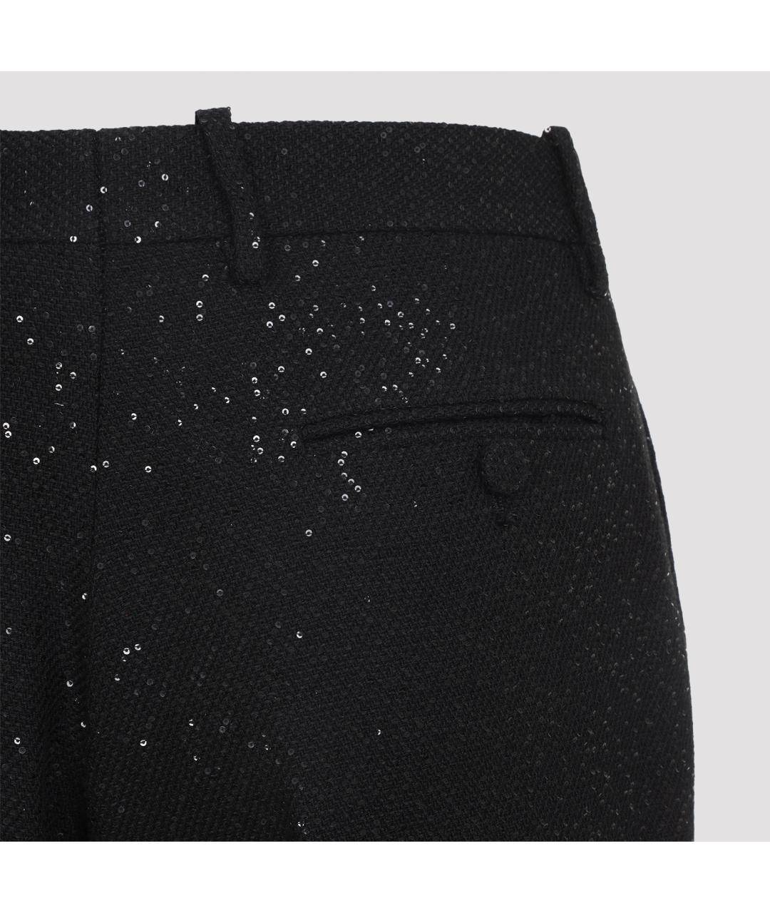 TOM FORD Черные шерстяные прямые брюки, фото 5