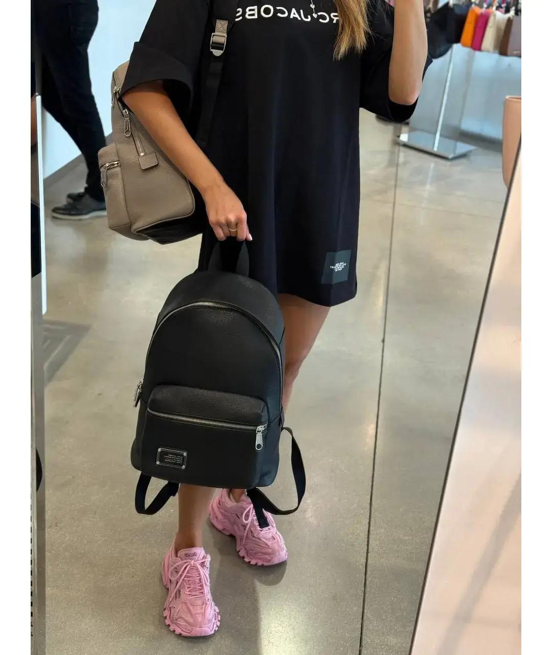 MARC JACOBS Черный кожаный рюкзак, фото 5