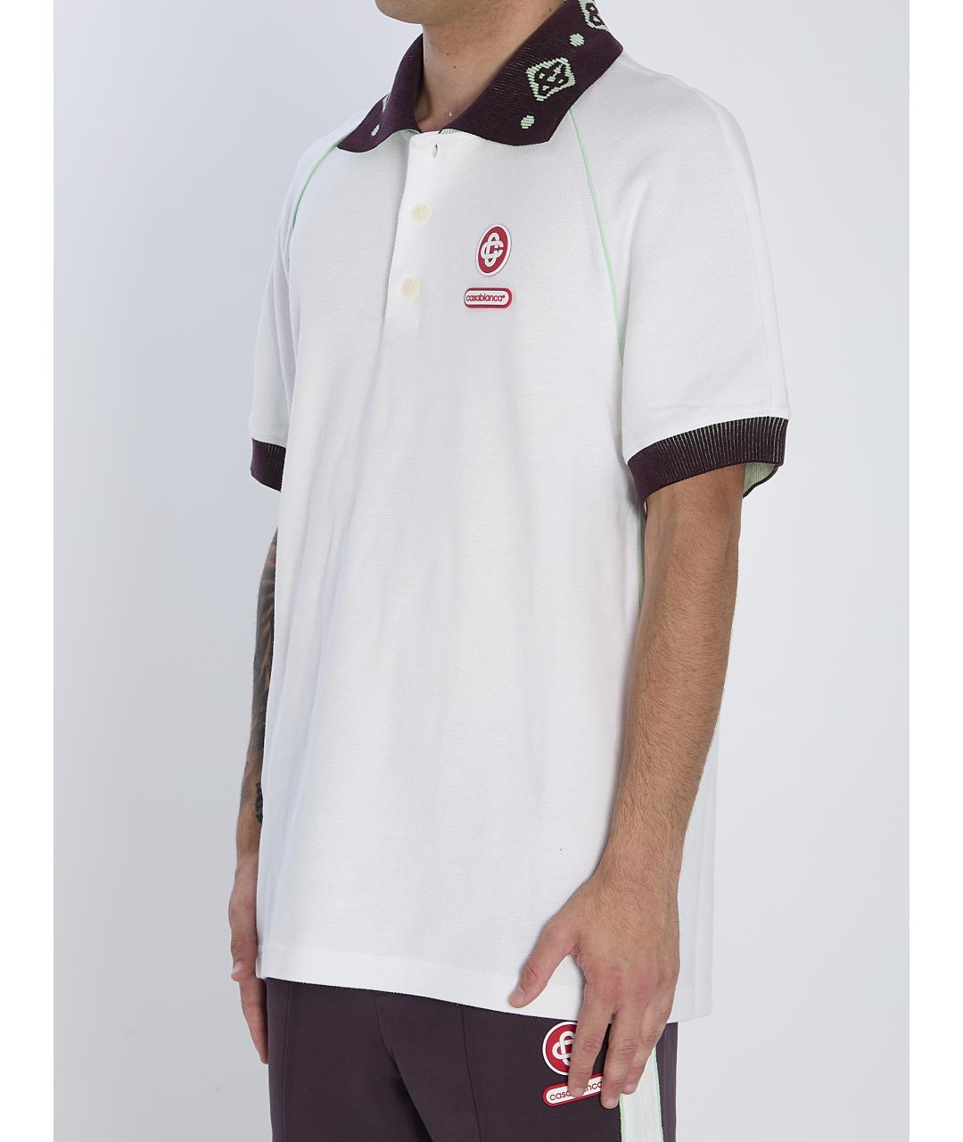 CASABLANCA Белая хлопковая футболка, фото 3
