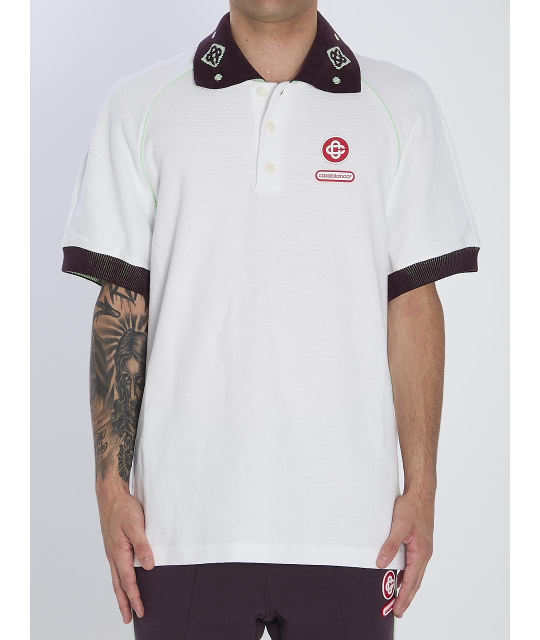 CASABLANCA Белая хлопковая футболка, фото 2