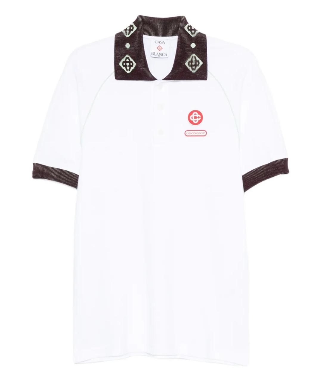 CASABLANCA Белая хлопковая футболка, фото 1