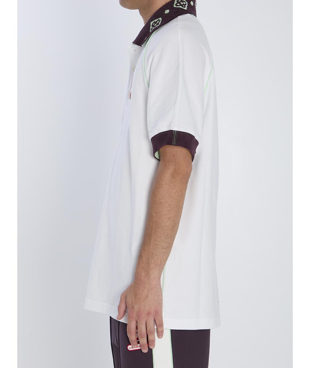 CASABLANCA Белая хлопковая футболка, фото 4