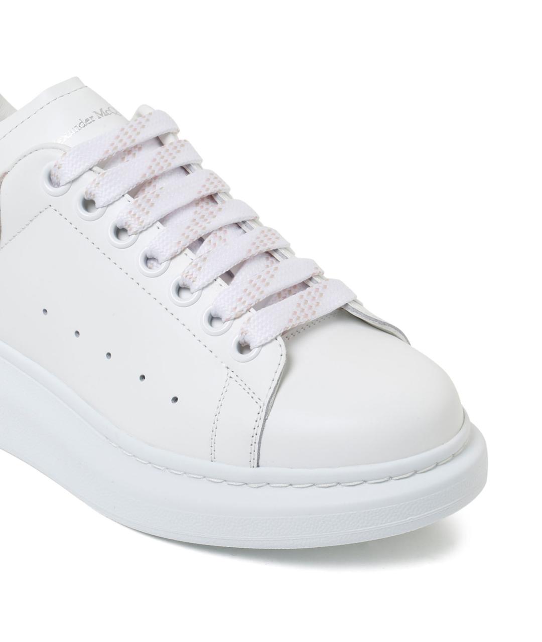 ALEXANDER MCQUEEN Белые кожаные кеды, фото 4