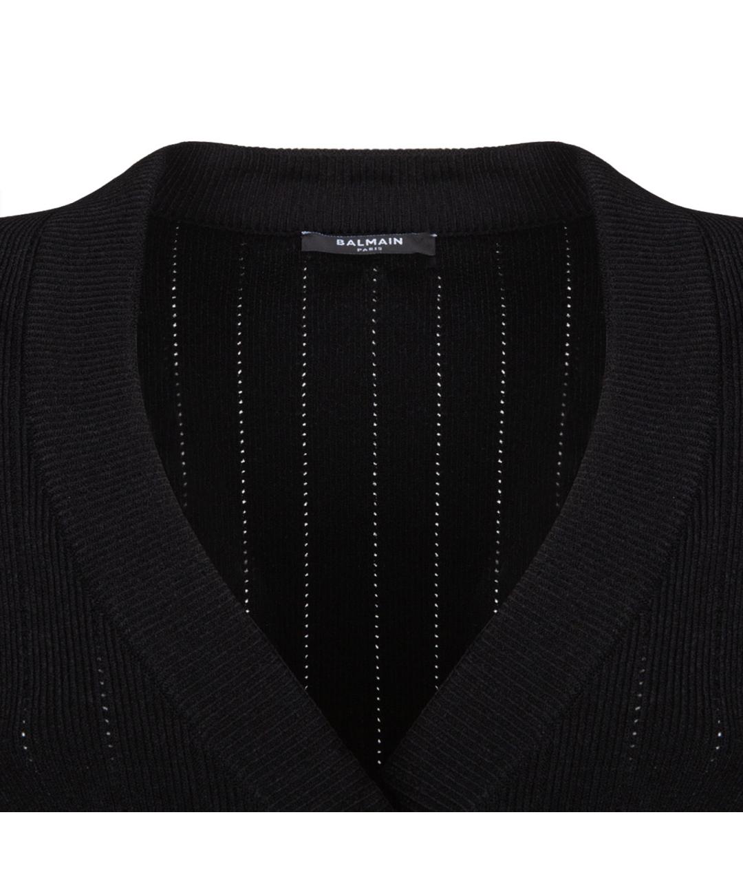 BALMAIN Черный вискозный кардиган, фото 3