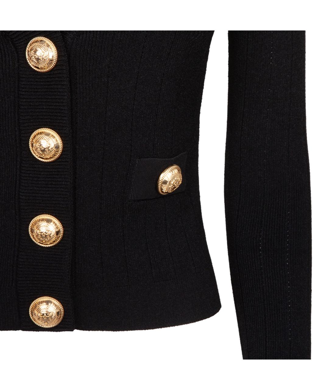 BALMAIN Черный вискозный кардиган, фото 4