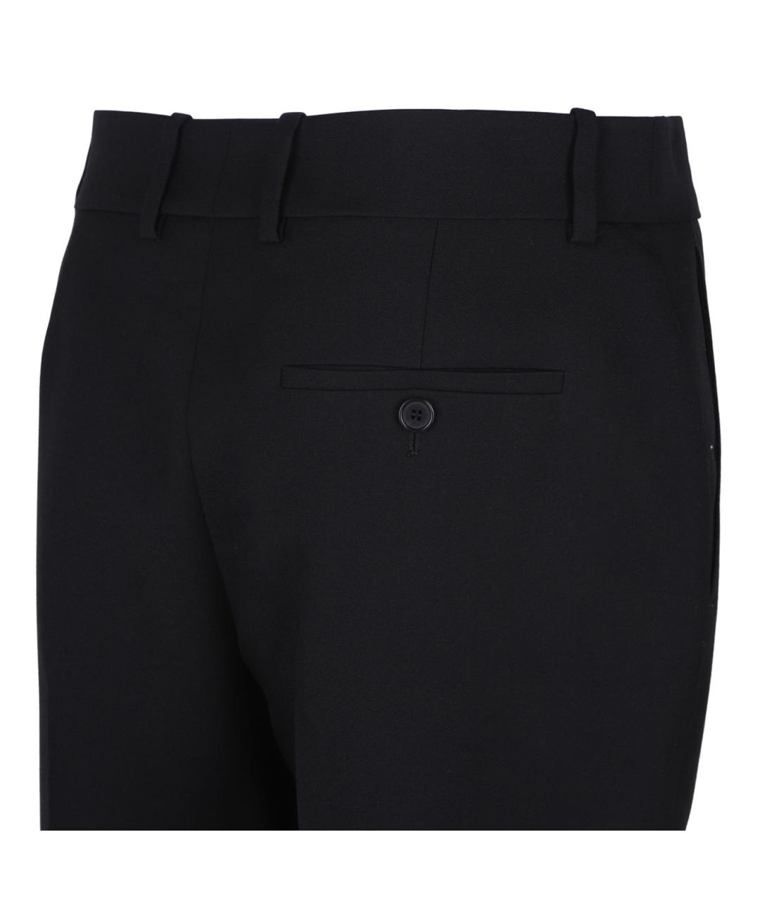 ALEXANDER MCQUEEN Черные шерстяные прямые брюки, фото 4