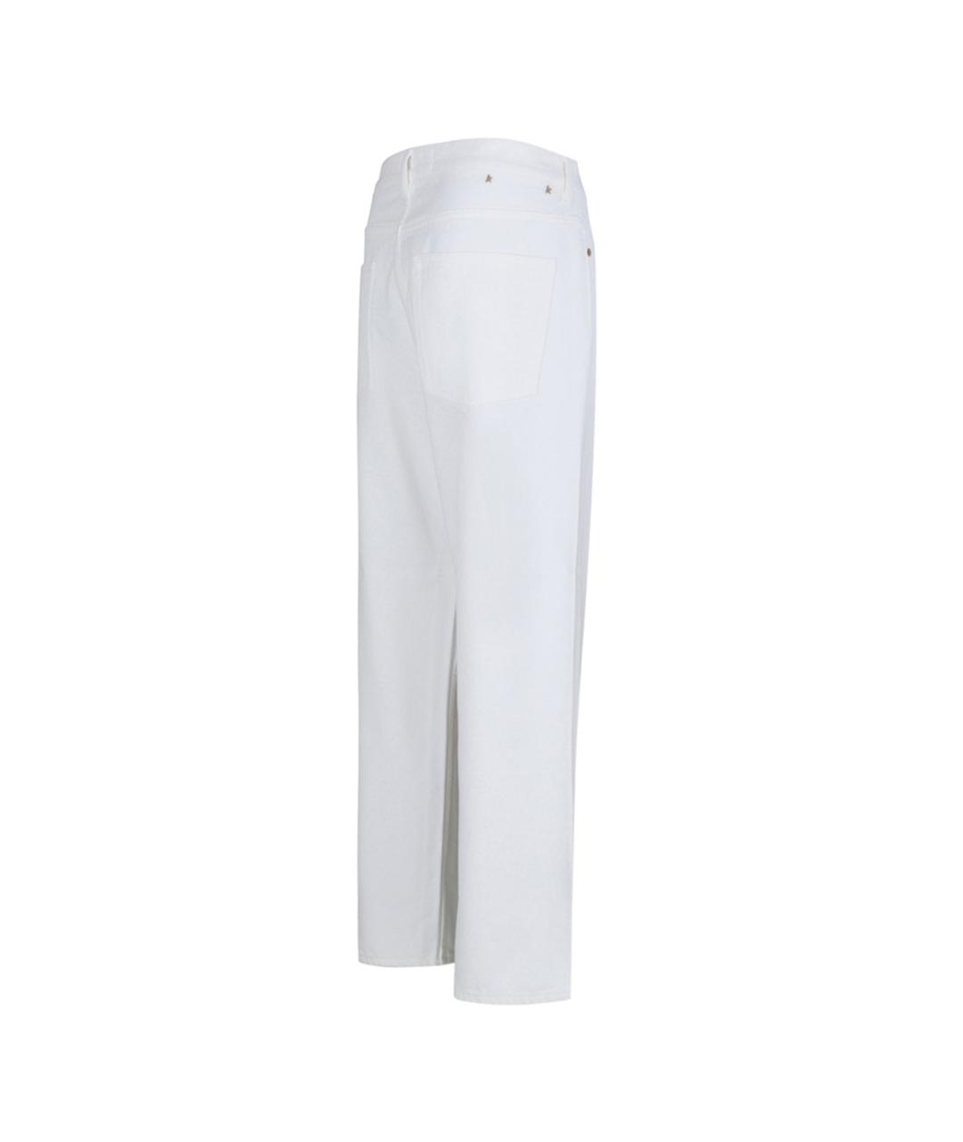 GOLDEN GOOSE DELUXE BRAND Белые хлопковые повседневные брюки, фото 3