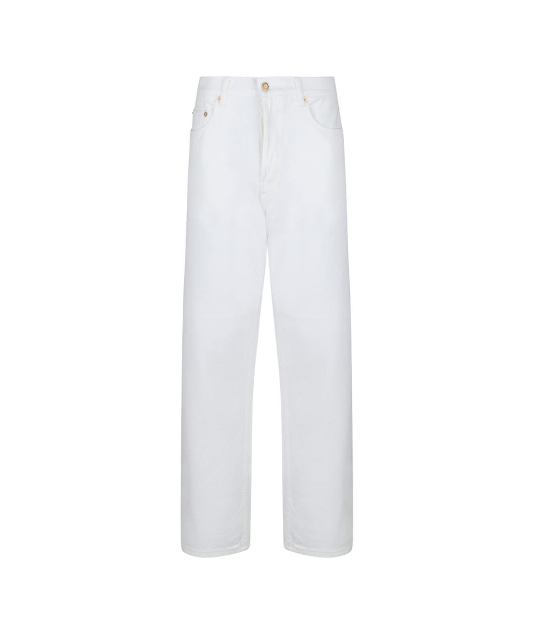 GOLDEN GOOSE DELUXE BRAND Белые хлопковые повседневные брюки, фото 1