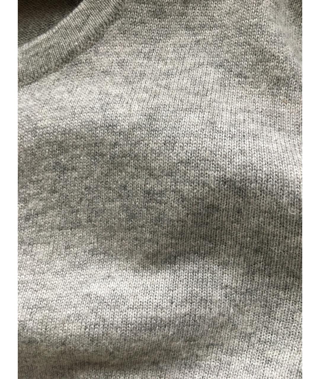 BURBERRY Серый шерстяной кардиган, фото 6