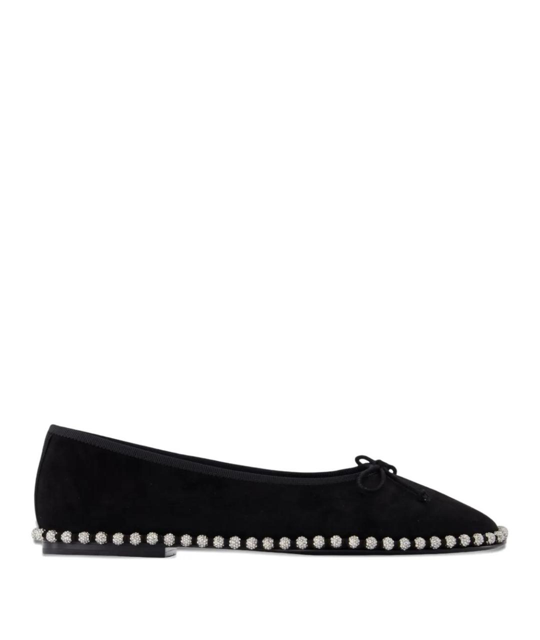 ALEXANDER WANG Черные кожаные балетки, фото 1