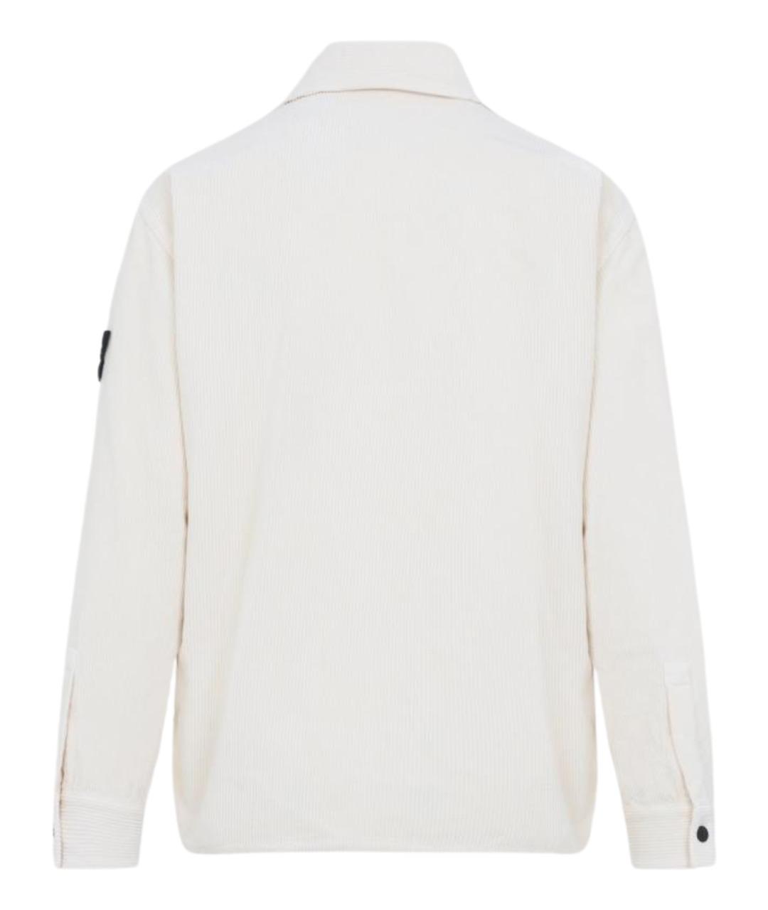 STONE ISLAND Белая хлопковая кэжуал рубашка, фото 2