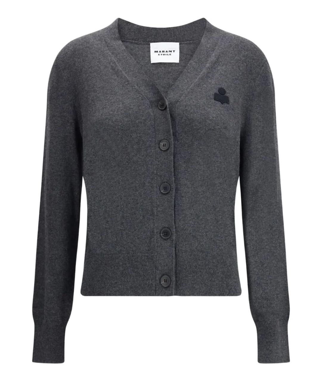 ISABEL MARANT Серый хлопковый кардиган, фото 1