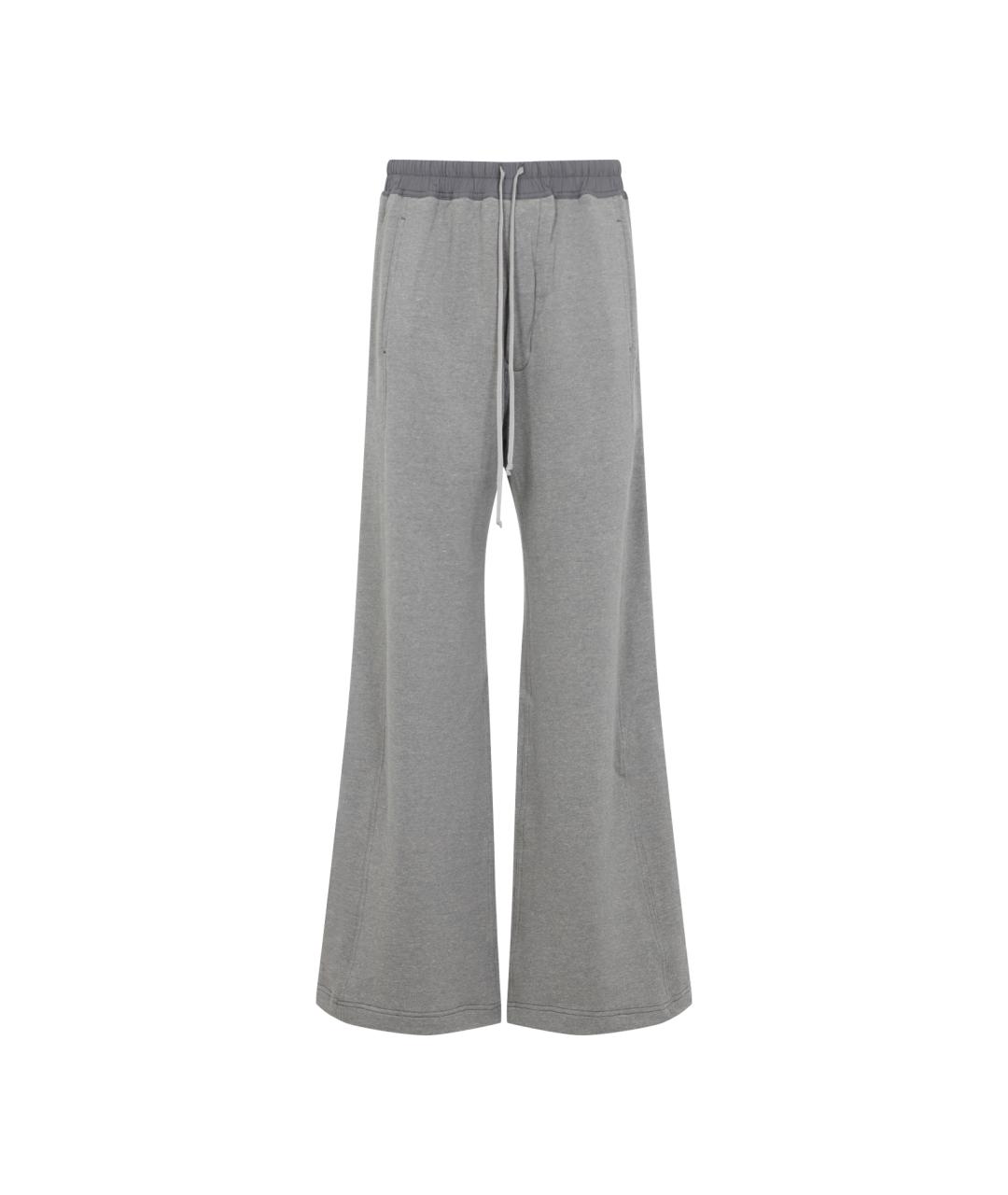 RICK OWENS DRKSHDW Серые полиэстеровые повседневные брюки, фото 1