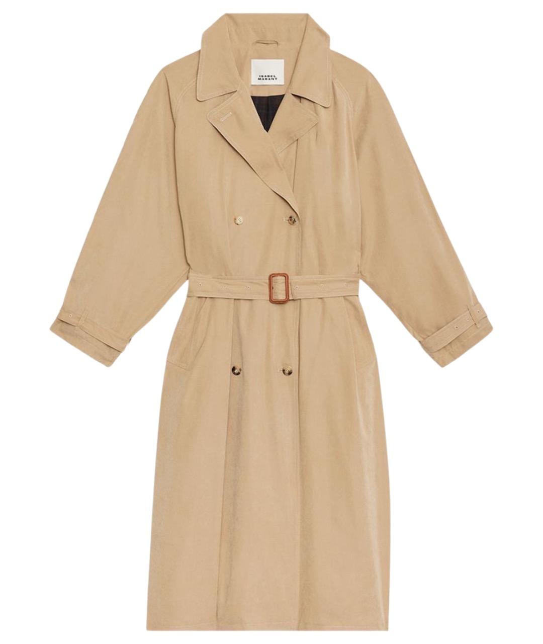 ISABEL MARANT Бежевый полиамидовый тренч/плащ, фото 1