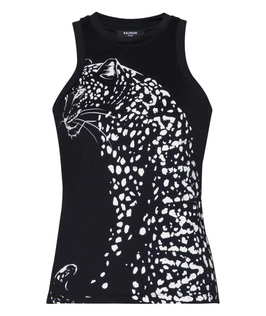 BALMAIN Черная полиамидовая майка, фото 1
