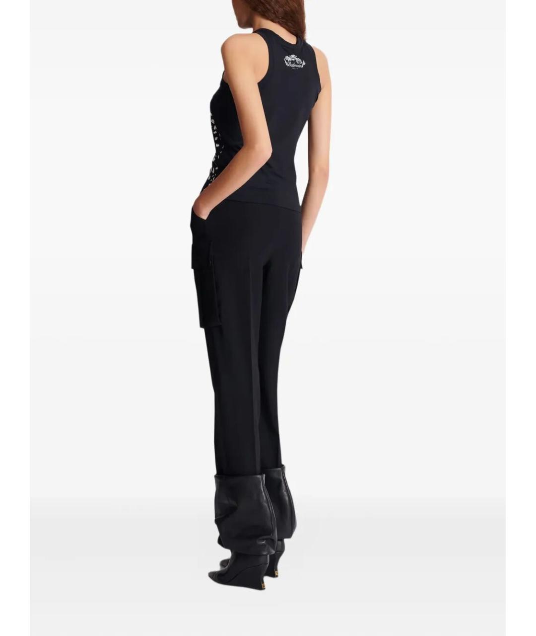 BALMAIN Черная полиамидовая майка, фото 4