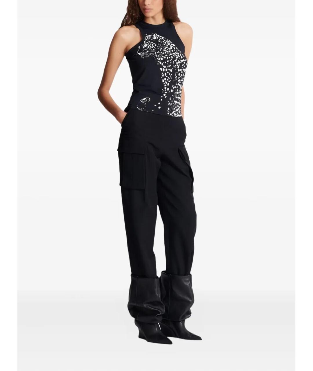 BALMAIN Черная полиамидовая майка, фото 3