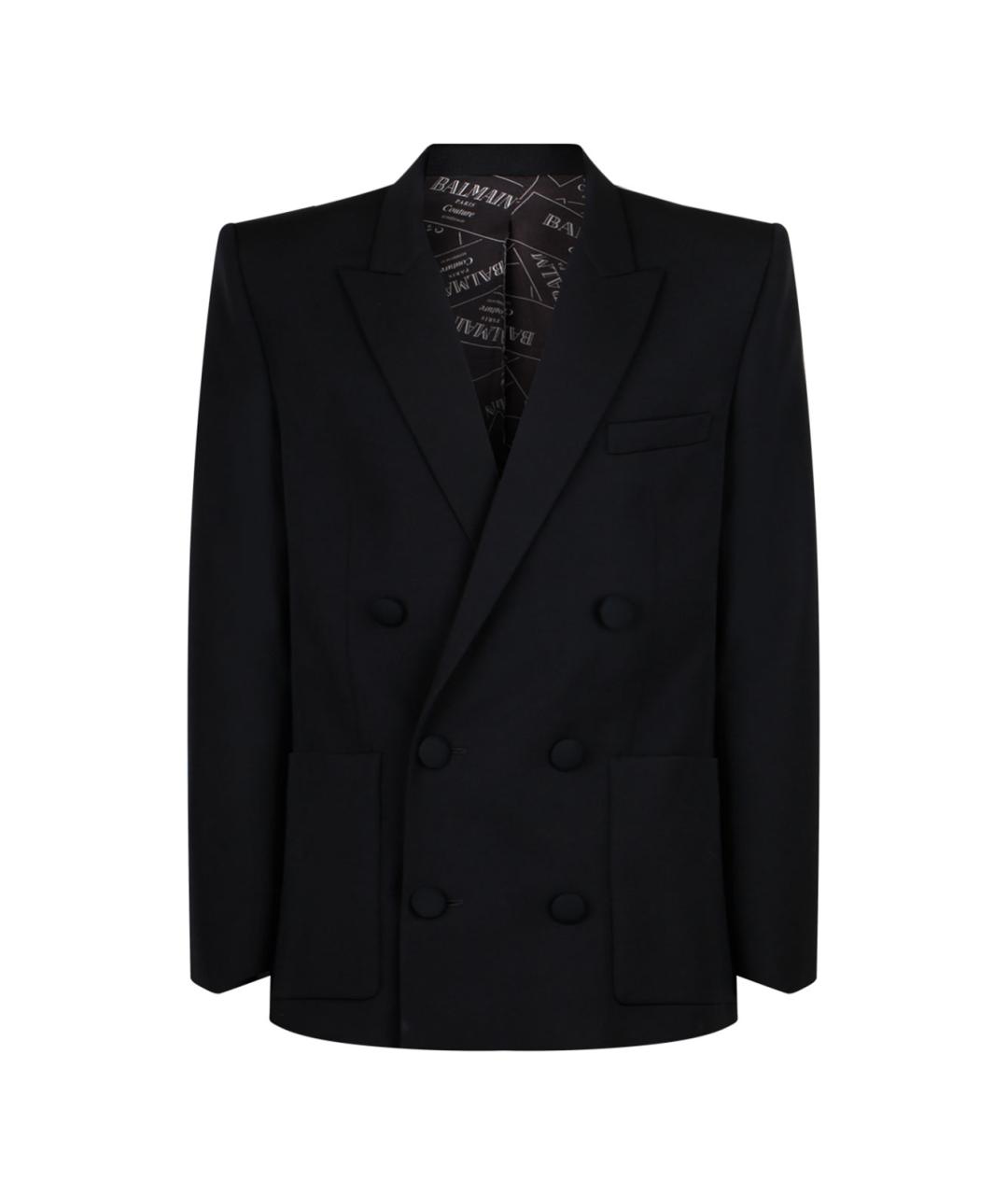BALMAIN Черная шерстяная куртка, фото 1