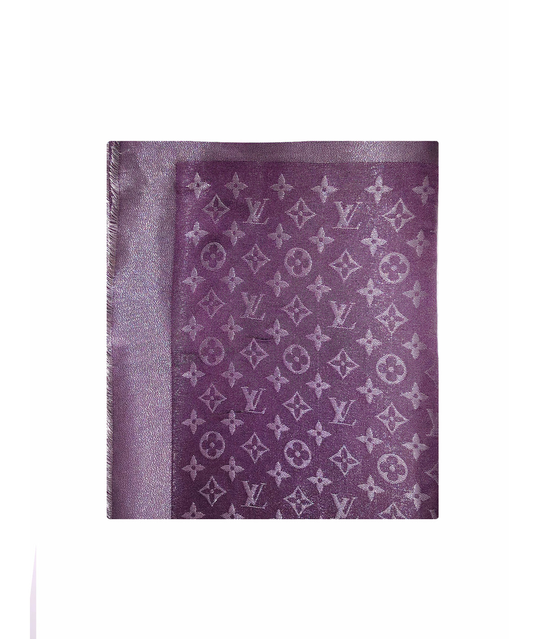 LOUIS VUITTON PRE-OWNED Фиолетовый шерстяной шарф, фото 1