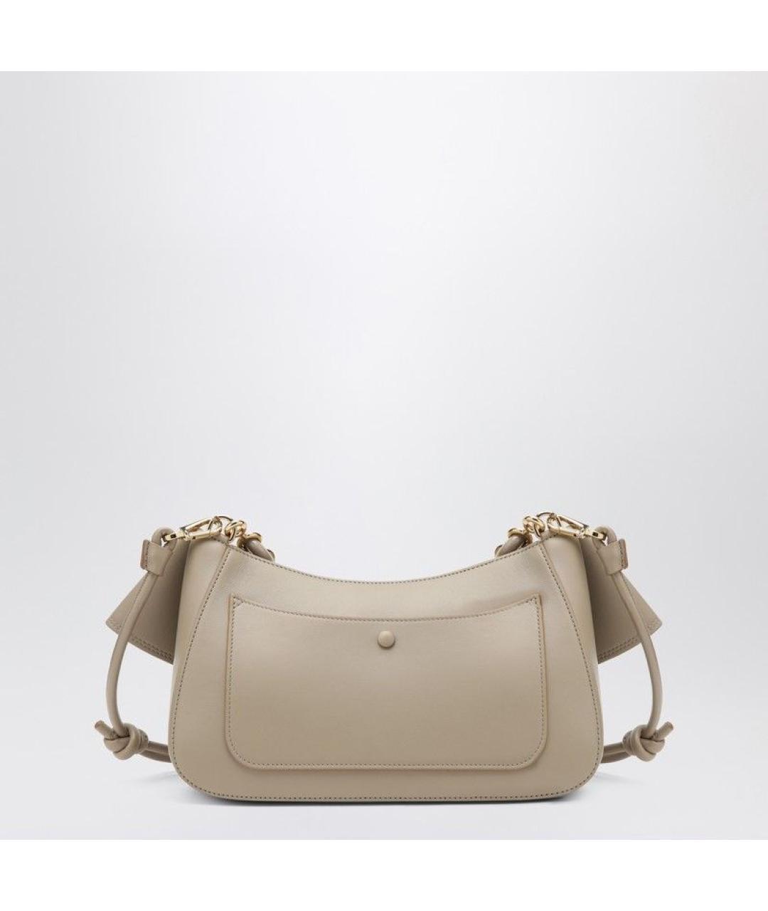 LOEWE Бежевая кожаная сумка через плечо, фото 2